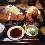 Wako Ekyuto Akabane Ten - ロースカツとカキフライ定食