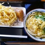 Marugame Seimen Ionmoru Ishinomaki Ten - 2015.04かけうどん、野菜かき揚げ、いなり