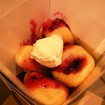 Lil' Donuts&Crepe Mitsui Outlet Park Sapporo Kitahiroshima Ten - あげたてミニド－ナツ　ブルーベリークリームチーズ