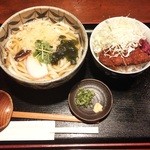 ひだりや - ミニソースカツ丼セット￥８５０