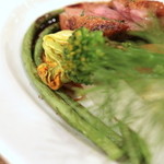 BELLA BOCCA Hankyu Umeda Ten - フランス鴨肉の炭火焼き バルサミコソースの付け合せ野菜 '15 5月中旬