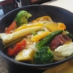 吉野家 - 『ベジ丼』ちょいアップ　11種類の温野菜を塩ダレで、