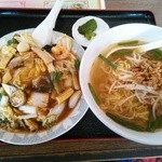 Shiki Kou - 塩台湾ラーメン＋中華飯セット　680円