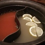 Shabu Shabu On Yasai Tagajo Ten - トマトだし＋塩レモンだし