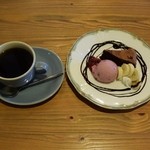 Bbcafe - ガトーショコラのセット650円