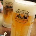 Yakitori Tora San - ビールジョッキは凍らせてあり　特殊サーバーでいい感じ