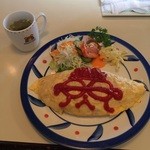 あさねぼう - オムライス スープ付き