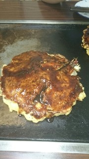 Okonomiyaki Denen - シーフード焼き。税込み1390円。