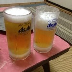 Geto Onsen Kanko Hotel - 生ビール(右はおまけ♪）