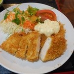 なすび食堂 - チキンカツ（2枚）定食 2015.9