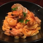 心斎橋イタリアンレストラン ルサンク - ☆天使の海老トマトクリームソースの手打ち麺（●＾o＾●）☆