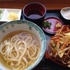 うどん喜多夢楽 - 料理写真:ハーフ＆ハーフの「温」とオホーツクかき揚げ