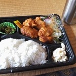 大分からあげ - 料理写真:2015.1017　『5分ほどお時間をいただきますがよろしいでしょうか？』で10分待った【本漬けランチ】260円税込み