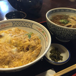 Konnichi Tei Honten - カツ丼定食そば¥1,069  @八尾(2015-09)