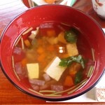 祖谷の宿 かずらや - 「蕎麦雑炊」です。