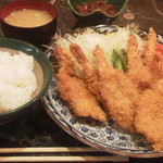 磯乃松 - エビフライ定食（２０１３年訪問）