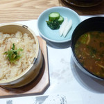 一椿 - 松茸ご飯と赤だし