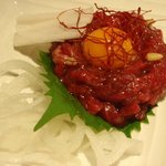 Yakiniku no Ie Marco Polo Marukoberupurazaten - 蓼科牛ユッケ