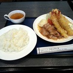 レストランバー フロンティア - 海老フライ＆生姜焼きセット