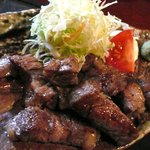 割烹よしのり  - ステーキ。わさび醤油で頂きます。