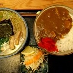 食事処 barきむら - ラーメン(塩)とカレーのセット