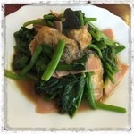 Wafu Restaurant Yamaguchi - 牡蠣とほうれん草の炒め物