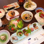 徳山 - 会席5,250円コースです(10品)季節によってお出しできる料理が異なります