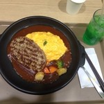 Jurokkoku Mai Omurice & Doria Senmon Ten Omurice Tei Yamaguchi Yume Taun Yamaguchi Ten - 特製デミグラス陶板　950円＋セットドリンク価格失念