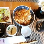 寿司・海鮮焼 藤花 - 天丼セット 1,300円 2016/05