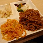 Kushiya Monogatari Ionmoru Tsukuba Ten - 焼そば、ナポリタン、筍ご飯、漬物