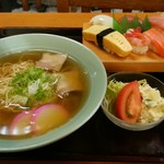 Tanba Ya - 「寿司ラーメンセット」1,180円　h28.6.9撮影