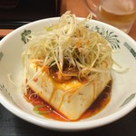 Hidakaya Keido No Dai Tori Ten - 細切りネギをONして中華豆腐を作りました。が(T_T)旨くない