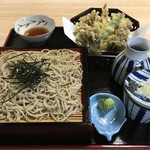 Soba Dokoro Kaze - まいたけ天ざるそば（十割そば）1,600円