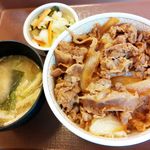 すき家 - 牛丼おしんこセット並盛 470円 2016/08