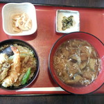 Zenba - 天丼野菜だれうどんセット（９５０円）