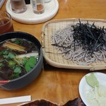 Ishibiki Teuchi Soba Hamaichi - 名物　鴨汁つけそば1,200円