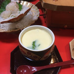 名物磯舟料理 おくのせこ - 茶碗蒸し(銀杏は水煮を使用)