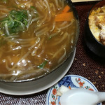 もりなが食堂 - もやしラーメンとミニカツ丼