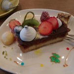 Galette cafe - チョコタルト
                        イートインだとこんなにデコレート！