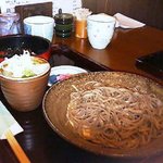 独活庵 - 日替わり定食の盛蕎麦