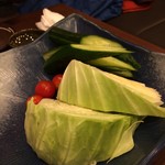 Yamauchi Nojo Sasebo Tomachi Kosatenmae Ten - お通しの野菜 