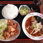 Chinese Nagaharu Choshun - サービスランチ『唐揚げセット800円』