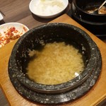 Korean Bibim Soraria Puraza Tenjin Ten - 締めは、おこげをコーン茶で！