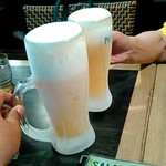 ステーキとハンバーグのさるーん - 乾杯！(*´ω`)o∪∪o(´ω`*)乾杯！