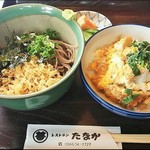 Restaurant Tanaka - ﾗﾝﾁのそばｾｯﾄ(冷したぬき+ﾐﾆｶﾂ丼)