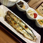 Himawari Shokudo - 魚定食（さんま） 小ぶりなので二尾付けてくれました。580円