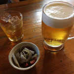 たべもの市場とくがわ - 料理写真:ビール&梅酒ロック