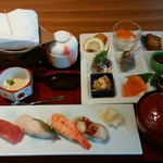 Sushi Hana Matoi Tei - 旬香パレットすしランチ　１５００円