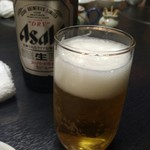 すっぽん料理 田吾作 - 瓶ビール(アサヒスーパードライ)