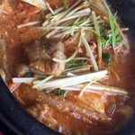 Yakiniku Korean cold noodles Goke Mino Senba Ten - 肉入り